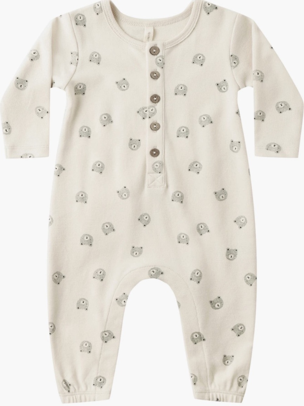 Quincy Mae bear print organic cotton romper